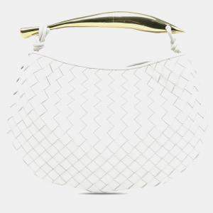 مملوكة مسبقًا Bottega Veneta White Lambskin Intrecciato Sardine