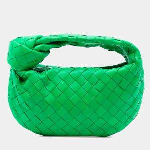 Pre Owned Bottega Veneta Green Mini Nappa Intrecciato Jodie