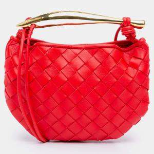 مملوكة مسبقًا حقيبة بوتيغا فينيتا إنترشياتو بني خروف صغير أحمر سردين