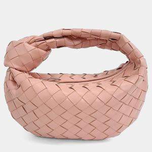 Pre Owned Bottega Veneta Pink Leather Mini BV Jodi Bag