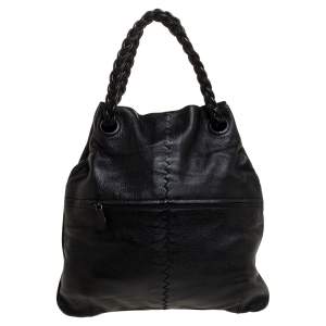 Pre Owned Bottega Veneta Black Leather Small Julie Tote