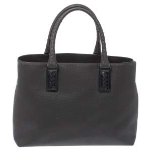 Pre Owned Bottega Veneta Dark Grey PVC Marco Polo Tote