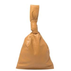 Pre Owned Bottega Veneta Caramel Brown Leather BV Twist Clutch Bag