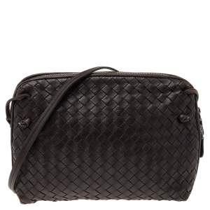 Pre Owned Bottega Veneta Brown Leather Nodini Shoulder Bag