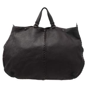 Bottega Veneta Brown Leather Intrecciato Shoulder Bag