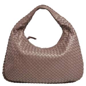 Pre Owned Bottega Veneta Brown Intrecciato Leather Small Hobo