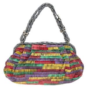 Pre Owned Bottega Veneta Multicolor Watersnake Limited Edition Lavorazione Fatta A Mano Satchel