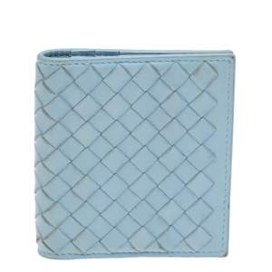 Bottega Veneta Light Blue Intrecciato Leather Wallet
