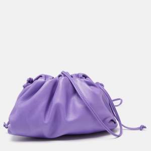 Pre Owned Bottega Veneta Lavender Leather Mini The Pouch Bag