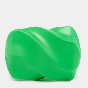 Pre Owned Bottega Veneta Green Leather BV Whirl Clutch
