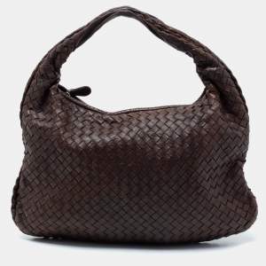Pre Owned Bottega Veneta Brown Intrecciato Veneta Hobo