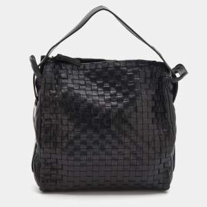 Pre Owned Bottega Veneta Intrecciato Leather Top Handle Bag