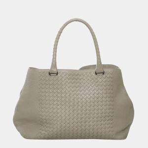 Pre Owned Bottega Veneta Brown Intrecciato Leather Tote Bag