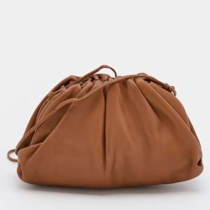 Pre Owned Bottega Veneta Brown Leather The Pouch Clutch 