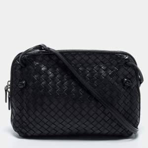 Pre Owned Bottega Veneta Black Leather Nodini Shoulder Bag