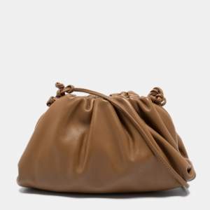 Pre Owned Bottega Veneta Brown Leather The Pouch Clutch
