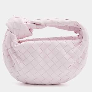 Pre Owned Bottega Veneta Blush Pink Intrecciato Leather Mini Jodie Hobo