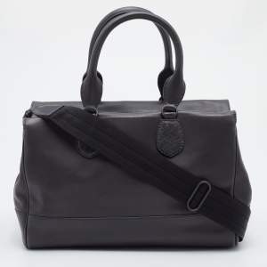 Pre Owned Bottega Veneta Grey Intrecciato Leather Tote