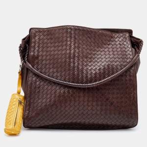 Pre Owned Bottega Veneta Brown Intrecciato Leather Hobo