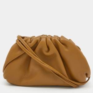 Pre Owned Bottega Veneta Brown Intrecciato Leather Wristlet Coin Purse