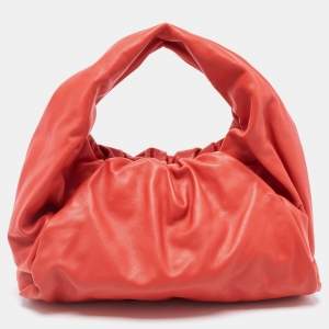 Pre Owned Bottega Veneta Red Leather The Shoulder Pouch Bag