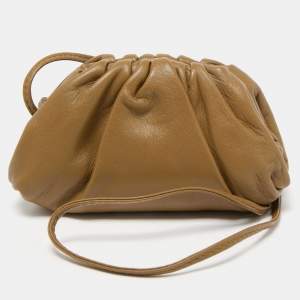 Pre Owned Bottega Veneta Olive Green Leather The Pouch Coin Purse