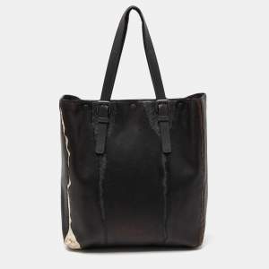 Pre Owned Bottega Veneta Multicolor Leather Shopper Tote