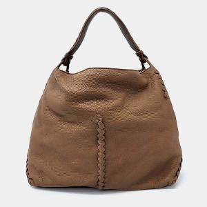 Bottega Veneta Brown Leather Mesh Shoulder Bag