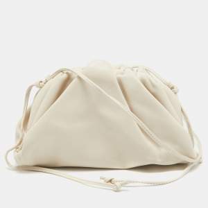 Bottega Veneta Off White Leather Mini The Pouch Bag