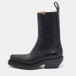 Bottega Veneta Black Leather Chelsea Boots Size 37.5