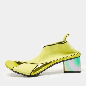 Bottega Veneta Yellow Fabric Flex Sandals Size 38