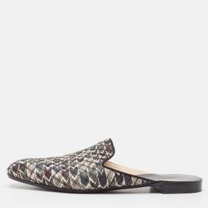 Bottega Veneta Multicolor Intrecciato Leather Mules Size 39