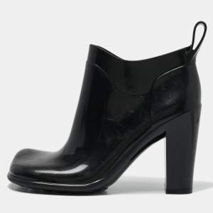 Bottega Veneta Black Rubber Ankle Boots Size 37
