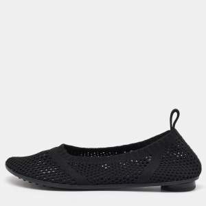 Bottega Veneta Black Stretch Knit Atomic Ballet Flats Size 39