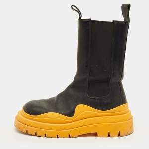 مملوكة مسبقًا بوت للكاحل بوتيغا فينيتا جلد أسود بطول الكاحل مقاس 39