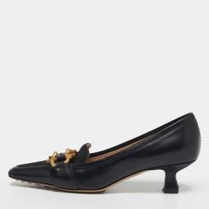 مملوكة مسبقًا Bottega Veneta Loved Madame Size 35 Black Calf Hair and Leather Loafer Pumps