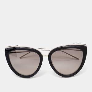 Boucheron Black/Grey Grdient BC0077S Oversized Cateye Sunglasses