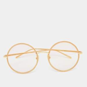 Boucheron Gold/Pink BC0045S Mirrored Round Sunglasses 