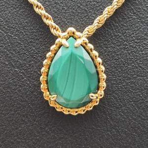 Boucheron 18K Yellow Gold & Malachite Serpent Boheme Necklace