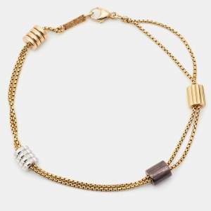 Boucheron Quatre Ceramic 18k Three Tone Gold Soft Bracelet