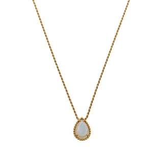 Boucheron Serpent Boheme Mother of Pearl 18K Yellow Gold  Pendant Necklace