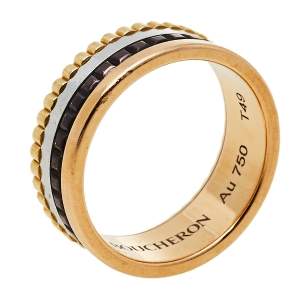 Boucheron Quatre Classique 18K Three Tone Gold Small Ring 49