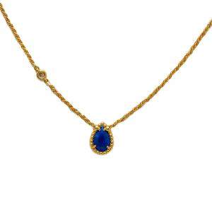 Boucheron Serpent Boheme XS Lapis Lazuli Yellow Gold Diamond Necklace