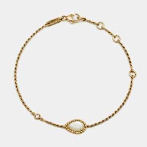 Boucheron Serpent Boheme Mother of Pearl Diamond 18k Yellow Gold XS Motif Bracelet