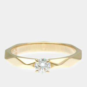Boucheron 18K Pink Gold Diamond Facette Ring EU 51