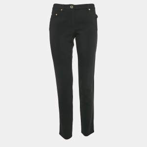 Boutique Moschino Black Crepe Formal Trousers S