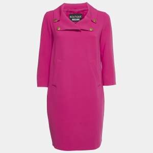 Boutique Moschino Pink Crepe Mini Dress S