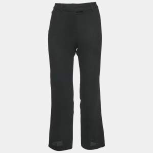 Boutique Moschino Black Wool Straight Leg Formal Trousers S