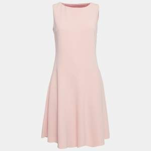 Boutique Moschino Pink/Peach Crepe Sleeveless Short Dress S