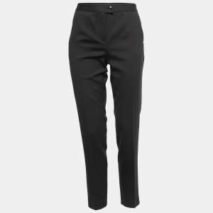 Boutique Moschino Black Wool Straight Leg Trousers S